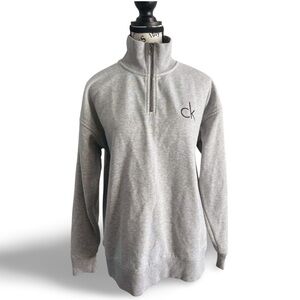 Calvin Klein Jeans Grey Half Quarter Zip Sweatshirt Size Medium